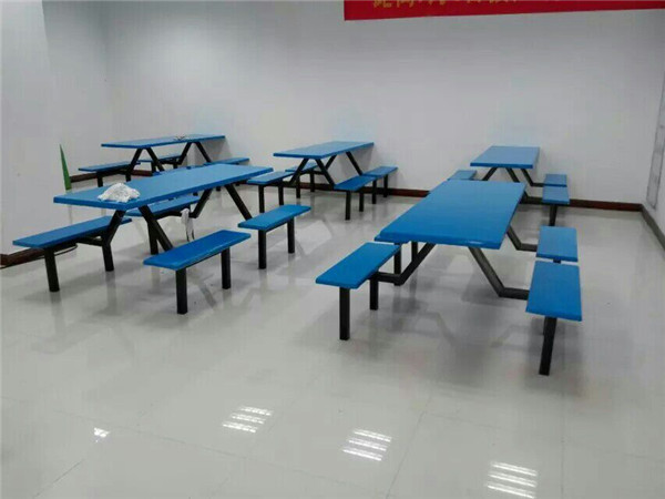 食堂連體玻璃鋼餐桌